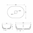 Lavatório de apoio de cerâmica 45x32cm made in Italy Star, design moderno Viadurini