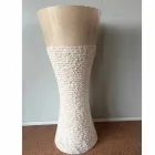 Lavatório de coluna branca em pedra natural Iris, peça única Viadurini