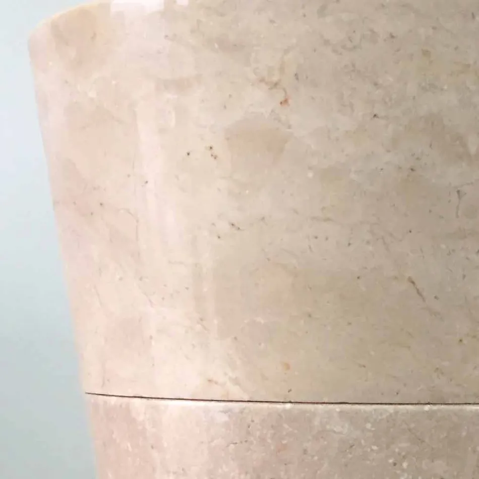 Igor lavatório de pedestal cônico branco pintado à mão, brilhante Viadurini