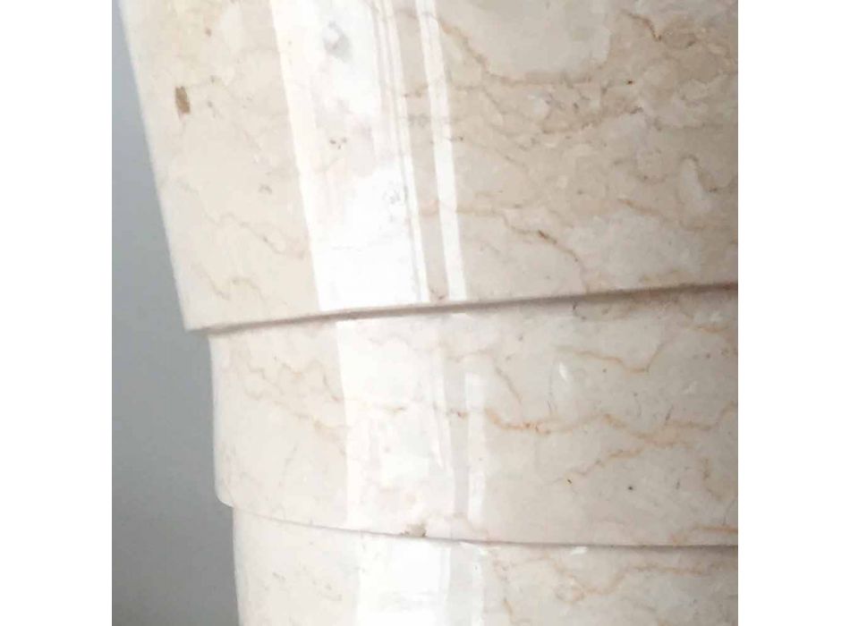 Pia do banheiro de design em pedra Brent branca, peça única Viadurini