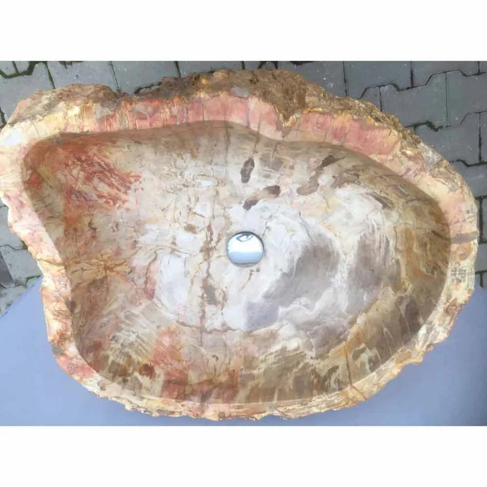 Pia de pedestal design em pedra natural Ley, feito à mão Viadurini