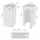 Lavatório Coluna Pedra Natural Preto Balik Viadurini