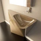 Lavatório moderno com pedestal feito à mão por Mullet Viadurini