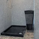 Lavatório Coluna Pedra da Pirâmide Natural Preto Nias Viadurini