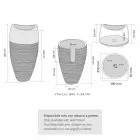 Lavatório Coluna Esférica Pedra Natural Fumaça Gili Viadurini