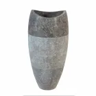 Lavatório Coluna Esférica Pedra Natural Fumaça Gili Viadurini