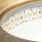 Design barroco pia embutida em argila de fogo feita na Itália, Egeu Viadurini