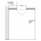 Design barroco pia embutida em argila de fogo feita na Itália, Egeu Viadurini