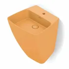 Lavatório de cerâmica design moderno de parede feita na Itália, Goran Viadurini