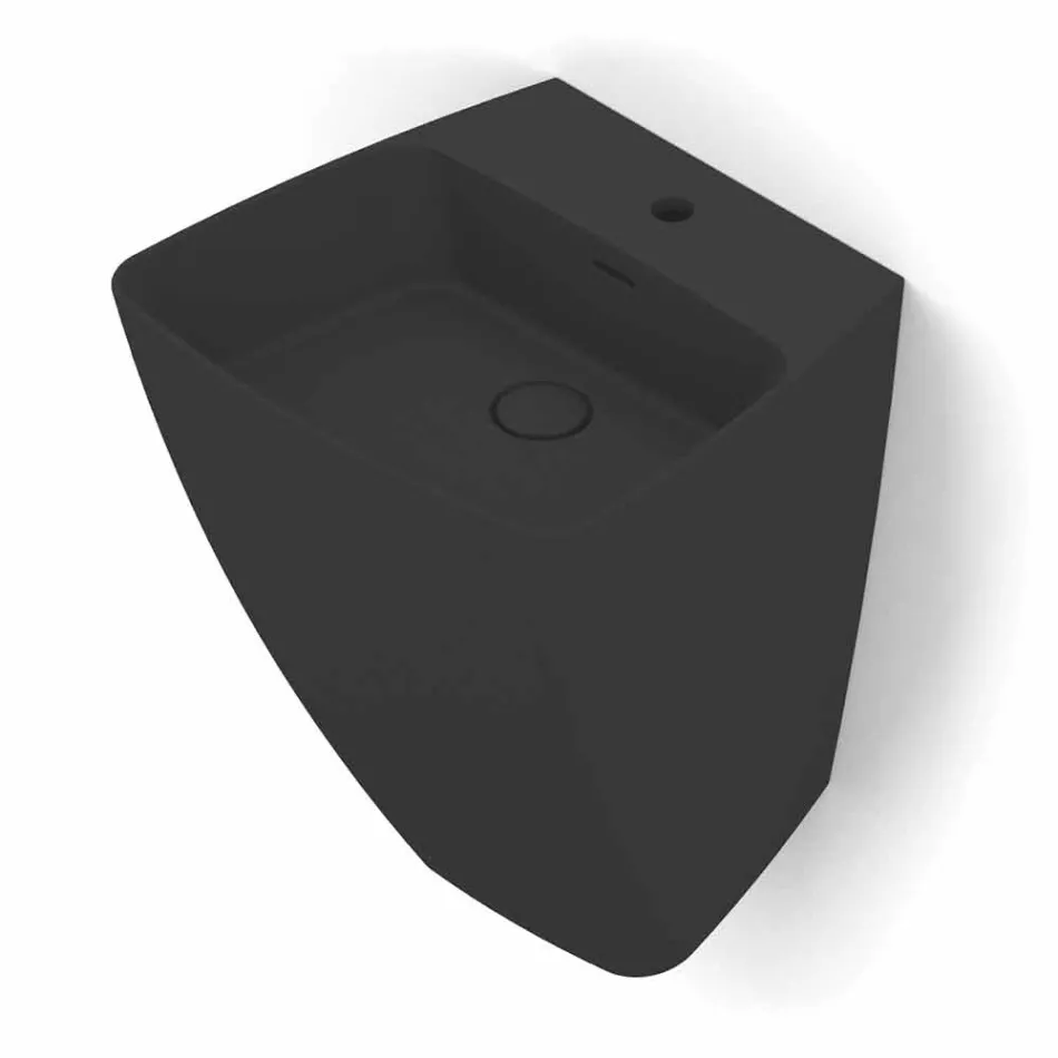 Lavatório de cerâmica design moderno de parede feita na Itália, Goran Viadurini