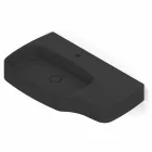 Lavatório de cerâmica moderno de parede feito na Itália, Hamlet Viadurini