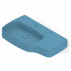 Lavatório de cerâmica moderno de parede feito na Itália, Hamlet Viadurini