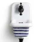 Lavatório com parede de cerâmica modelada com design moderno 26 cm - Jordânia Viadurini