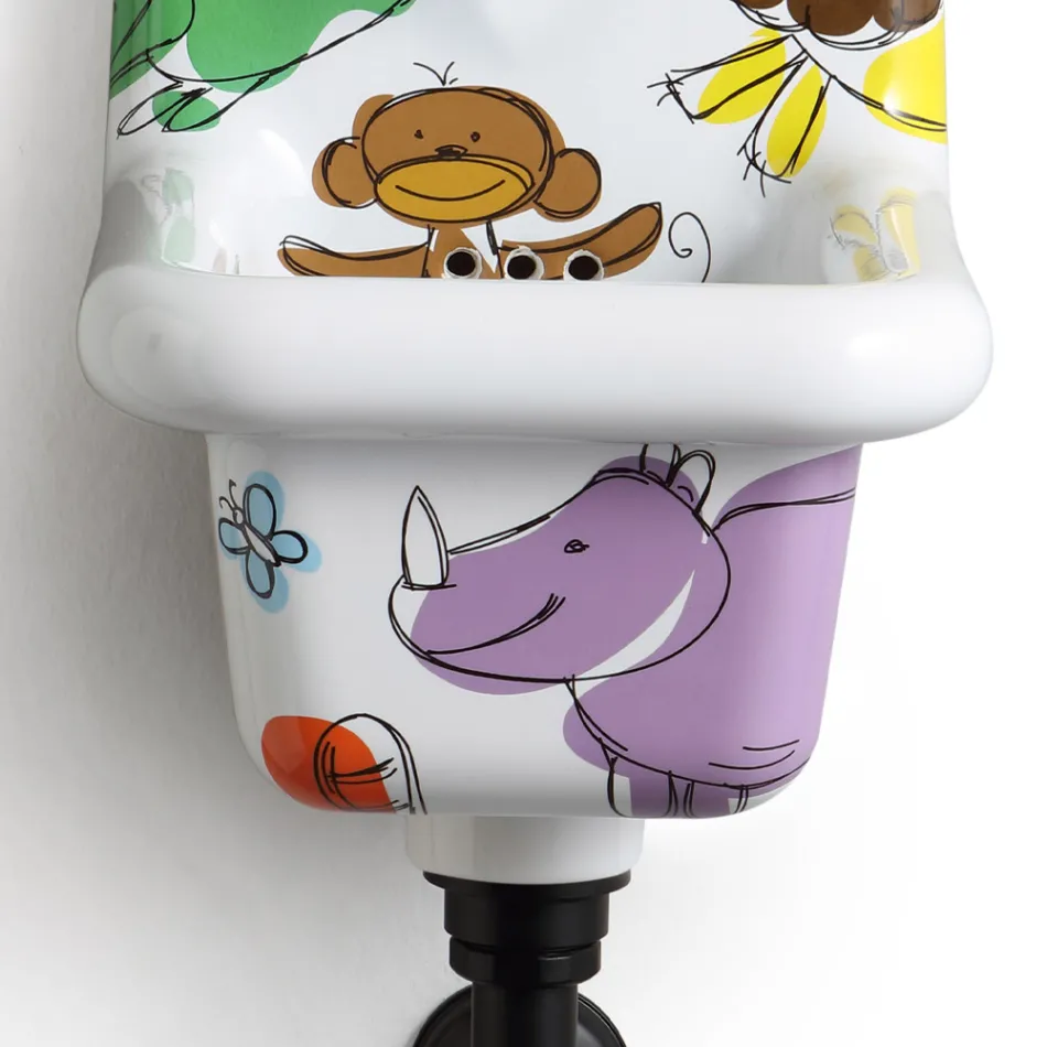 Lavatório com parede de cerâmica modelada com design moderno 26 cm - Jordânia Viadurini