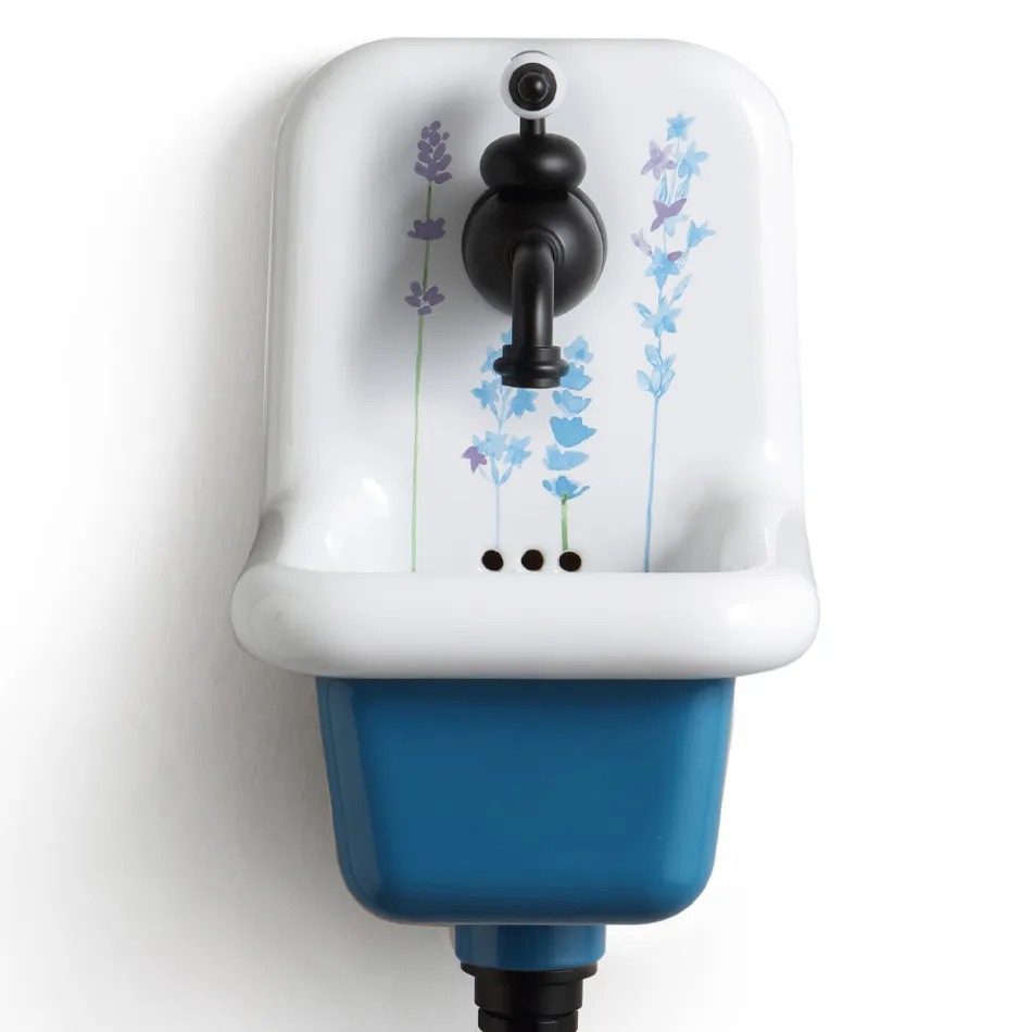 Lavatório com parede de cerâmica modelada com design moderno 26 cm - Jordânia Viadurini