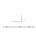 Pia moderna em Luxolid feita na Itália, Ruffano Viadurini