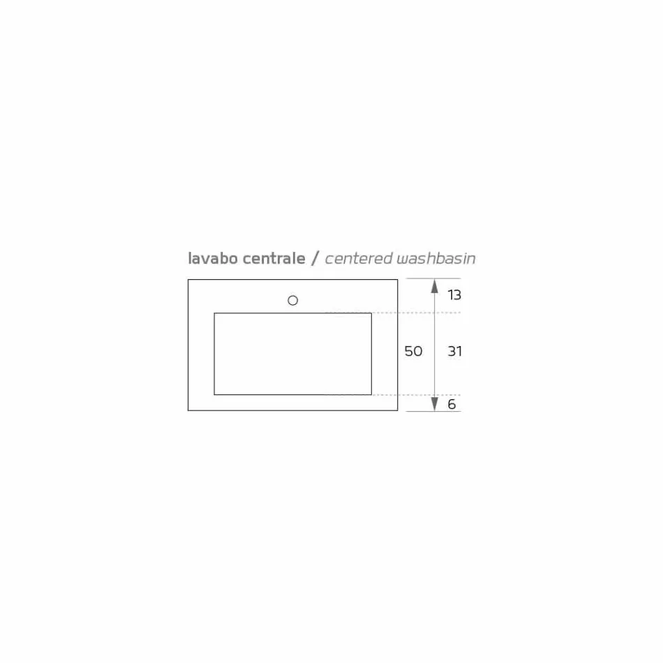 Lavatório de suspensão moderno em Texolid produzido na Itália, Rufina Viadurini