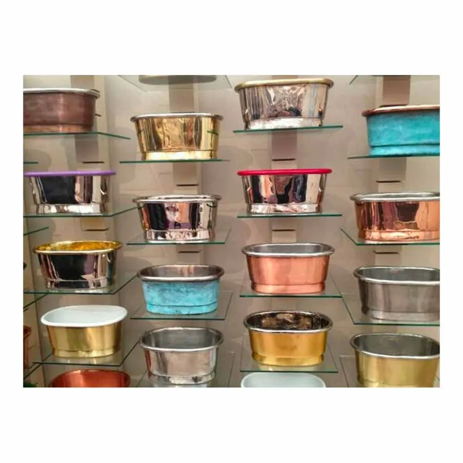 Suporte de design de pia cobre artesanal Cala Viadurini