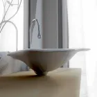 Suporte de design moderno de lavatório em forma de folha Faruglium Viadurini