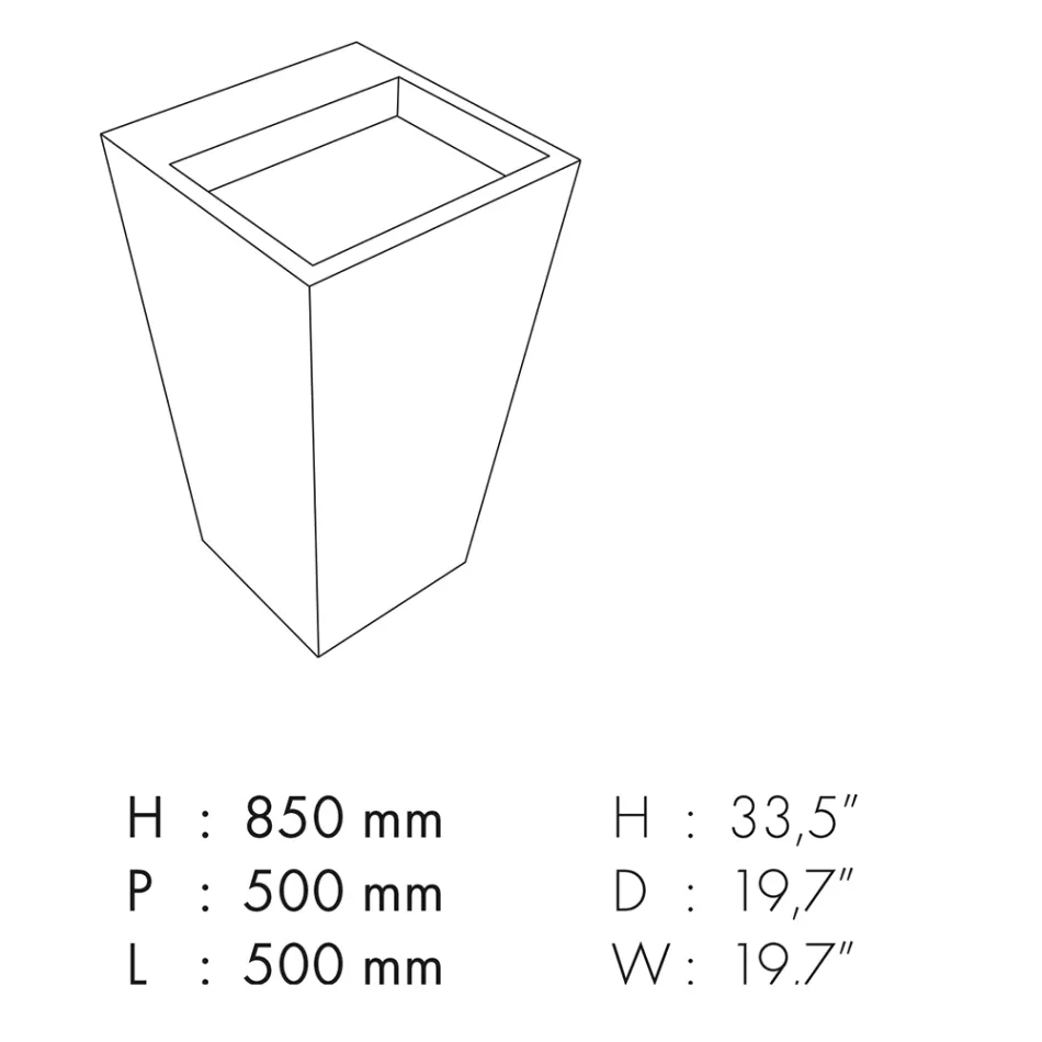 Lavatório de coluna em grés porcelânico Made in Italy - Baia Viadurini