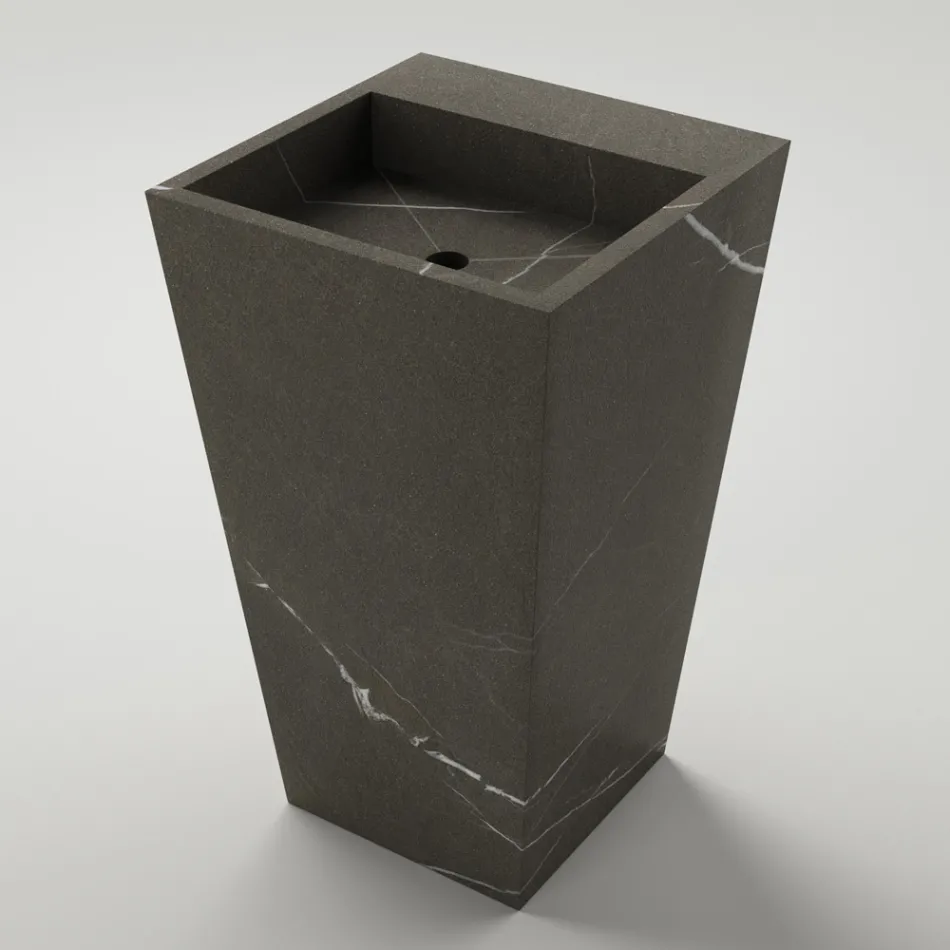 Lavatório de coluna em grés porcelânico Made in Italy - Baia Viadurini