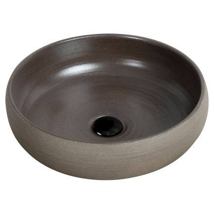 Lavatório de bancada em barro refratário fabricado na Itália - Diego Viadurini