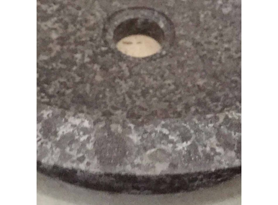 Levi lavatório de apoio em pedra natural cinza, design moderno Viadurini