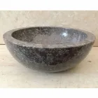 Levi lavatório de apoio em pedra natural cinza, design moderno Viadurini