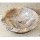 Lavatório de apoio em pedra ônix natural Ana, feito à mão Viadurini