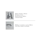 Lavatório de banheiro de bancada ou de parede em cerâmica fabricado na Itália - Act Viadurini