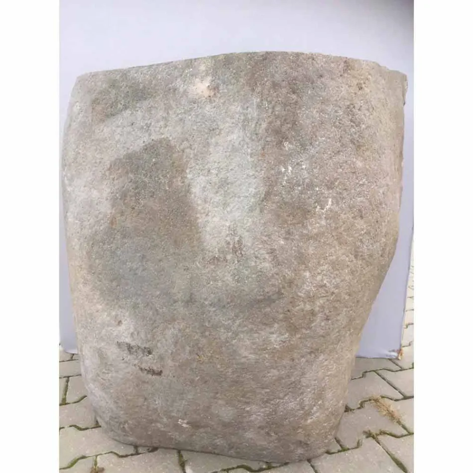 Pia do banheiro de design em pedra natural Mar, peça única Viadurini