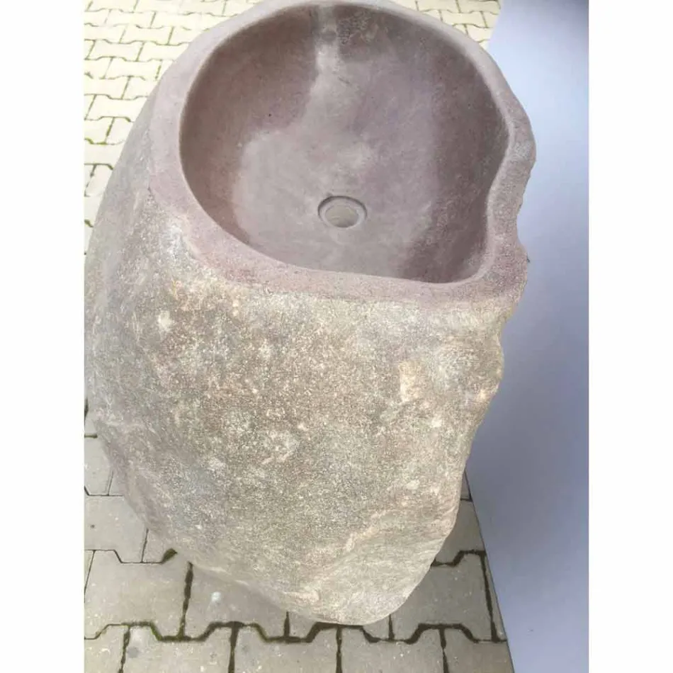 Pia do banheiro de design em pedra natural Mar, peça única Viadurini