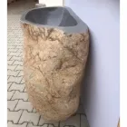 Pia do banheiro de design em pedra natural Mar, peça única Viadurini