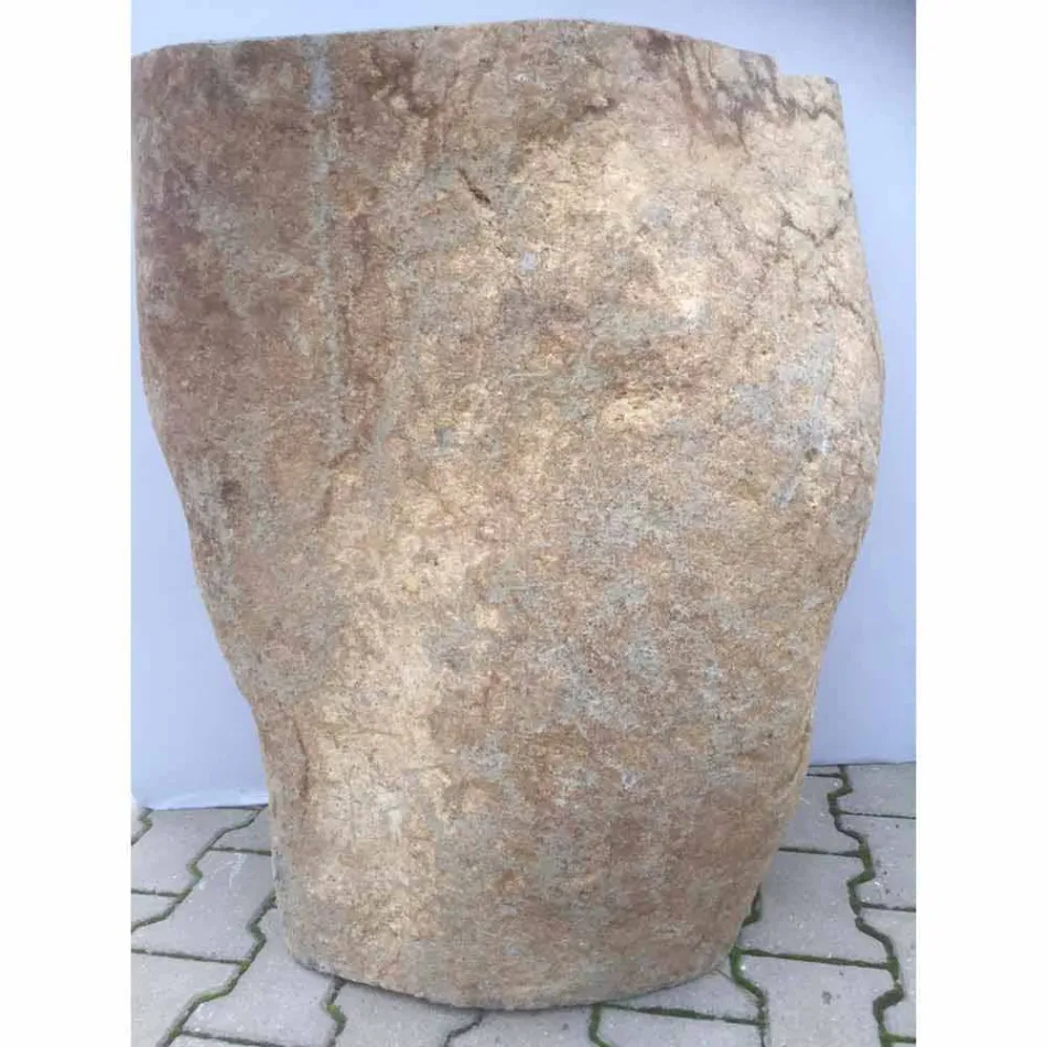 Pia do banheiro de design em pedra natural Mar, peça única Viadurini