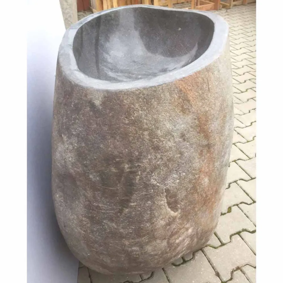 Pia do banheiro de design em pedra natural Mar, peça única Viadurini