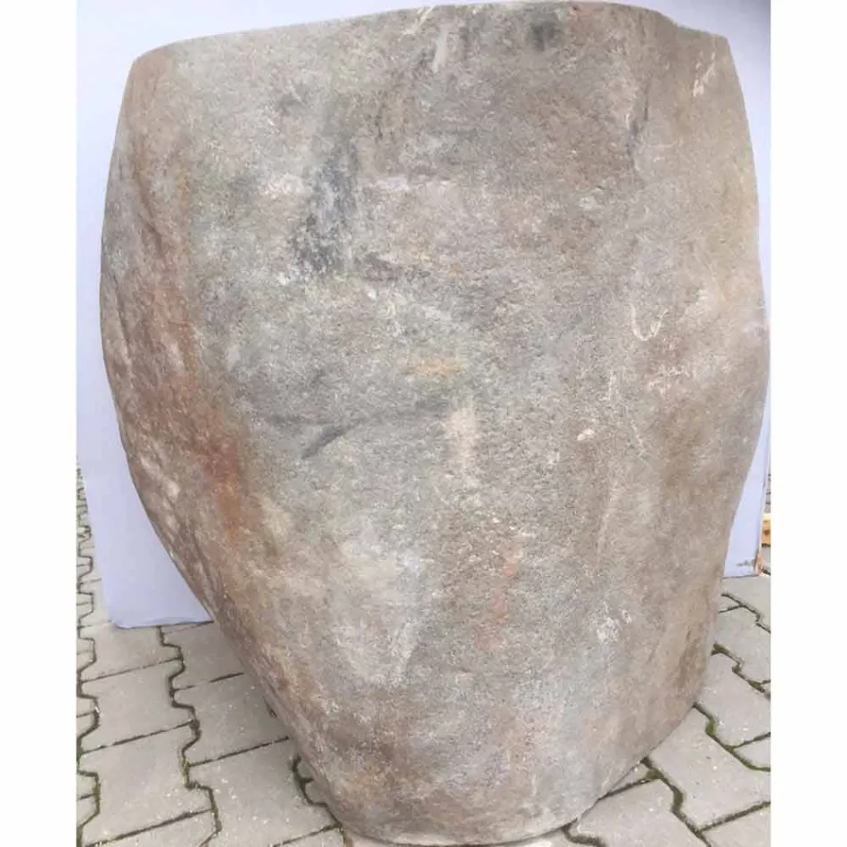 Pia do banheiro de design em pedra natural Mar, peça única Viadurini