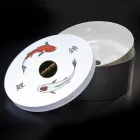 Lavatório de banheiro de design branco em barro refratário fabricado na Itália - Tatiana Viadurini