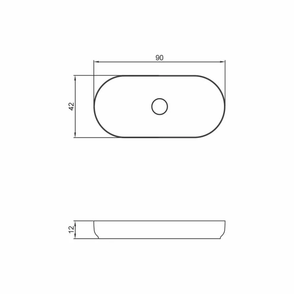 Lavatório moderno autônomo do banheiro feito na Itália por Dalmine Maxi Viadurini