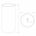 Lavatório autônomo para banheiro em resina branca com formato cilíndrico - Libertino Viadurini