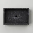 Lavatório de banheiro em porcelanato porcelanato efeito mármore feito na Itália - Ludmilla Viadurini