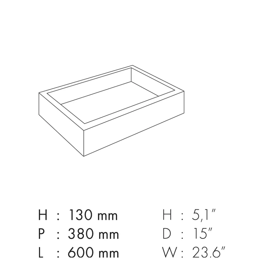 Lavatório de banheiro em porcelanato porcelanato efeito mármore feito na Itália - Ludmilla Viadurini