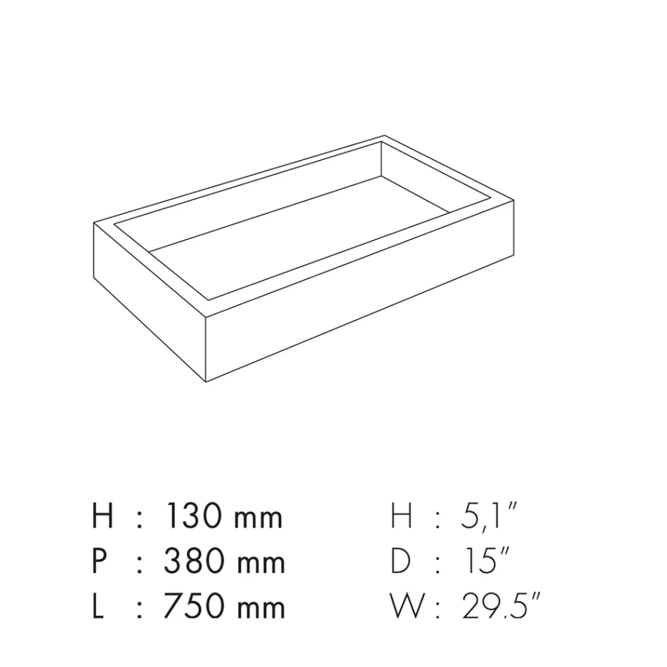 Lavatório de banheiro em porcelanato porcelanato efeito mármore feito na Itália - Ludmilla Viadurini