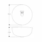 Lavatório Redondo de Bancada em Latão Cromado Martelado - Diamante Viadurini