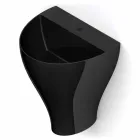 Parede de cerâmica moderna pendurada pia do banheiro feita na Itália, Fiorello Viadurini