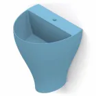 Parede de cerâmica moderna pendurada pia do banheiro feita na Itália, Fiorello Viadurini