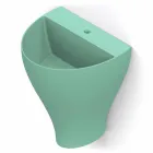 Parede de cerâmica moderna pendurada pia do banheiro feita na Itália, Fiorello Viadurini