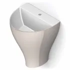 Parede de cerâmica moderna pendurada pia do banheiro feita na Itália, Fiorello Viadurini