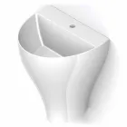 Parede de cerâmica moderna pendurada pia do banheiro feita na Itália, Fiorello Viadurini