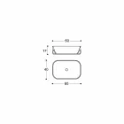 Lavatório de bancada retangular branco de design moderno - Tulyp2 Viadurini