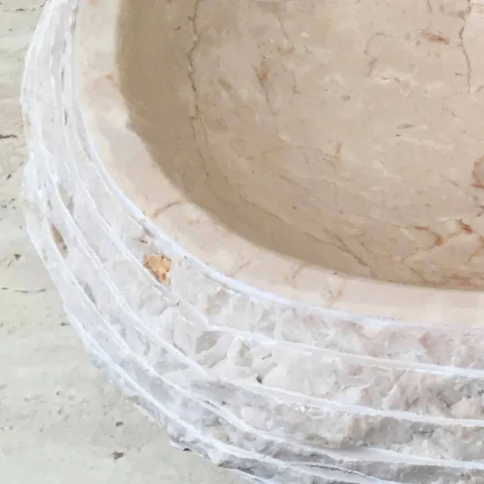 Lavatório oval oval de Cora, feito à mão Viadurini